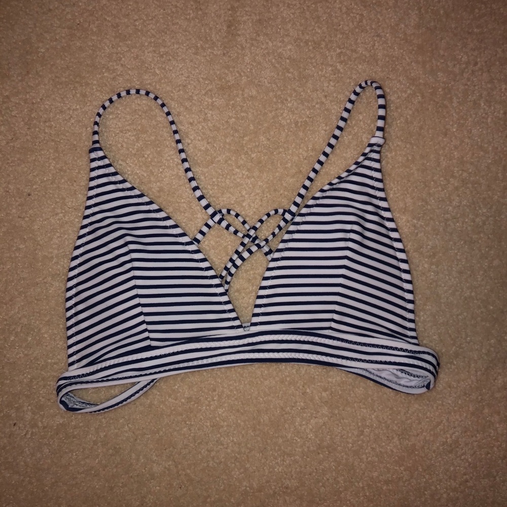 Stripe swimsuit top